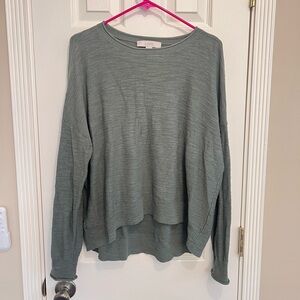 LOFT Women’s Green Crewneck Long Sleeve Sweater Size XL